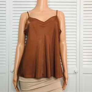 2/$25 UNIQLO Shiny Brown Camisole Size Medium